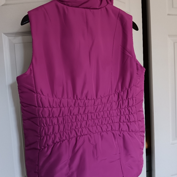 Oleg Cassini Pink Sport Women Puffer Vest Size M - Picture 4 of 6